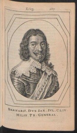 Bernard. Dux Sax. Iul. Cliv. Milit. Pr. General
