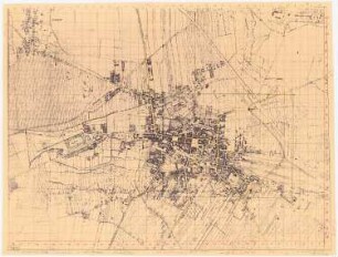 Generalbebauungsplan Welun: Vermessungskarte, Lageplan Hauptverkehrsstraßenkonzept 1:4880