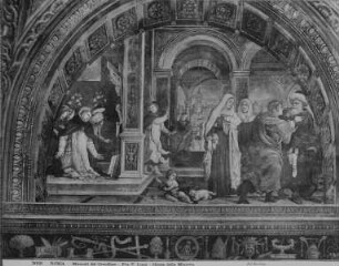 Ausmalung der Cappella Carafa — Westwand: Hl. Thomas von Aquin — Triumph des heiligen Thomas von Aquin über die Häretiker