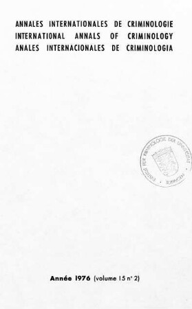 Annales internationales de criminologie