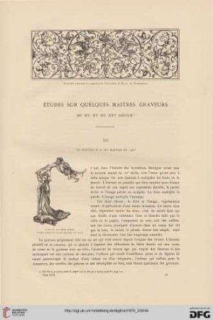 5: Études sur quelques maitres graveurs du XVe et du XVIe siècle