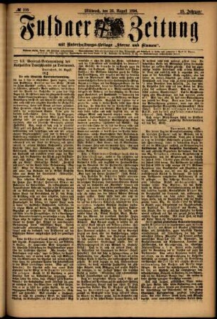 Ausgabe vom Mittwoch, den 26. August 1896.