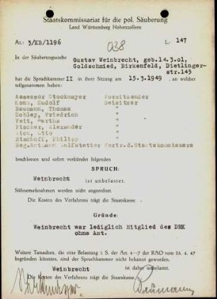 Weinbrecht, Gustav