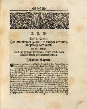 Einleitung zum Wechsel-Proceß