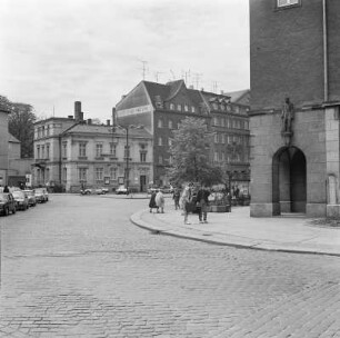 Bautzen, Blick zum Postplatz : Bautzen. Blick aus der Dr.-Ernst-Mucke-Straße zum Postplatz