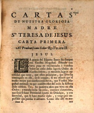 Cartas De Santa Teresa De Jesus, Madre Y Fundadora De la Reforma de la Orden de Nuestra Señora del Carmen, de la primitiva Observancia, 2