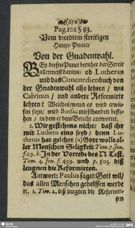 Vom vierdten streitigen Haupt-Punct