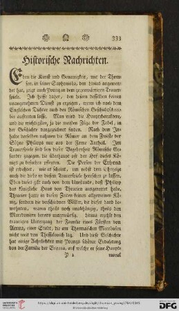 Historische Nachrichten