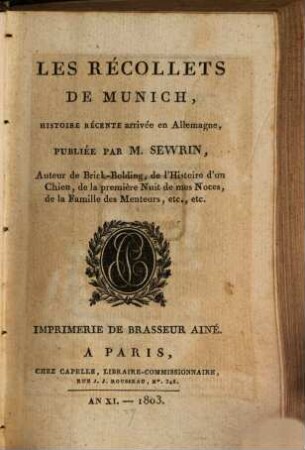 Les Récollets de Munich