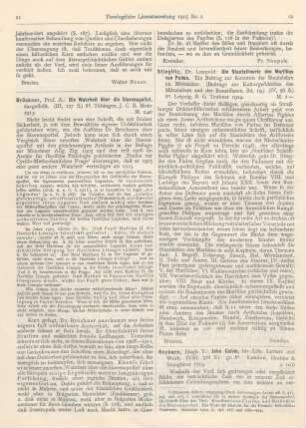 12-14 [Rezension] Reyburn, Hugh Y., John Calvin, his Life, Letters and Work