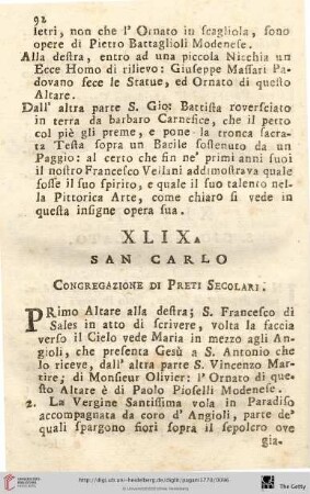 Num. XLIX.: San Carlo