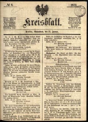Ausgabe vom Samstag, den 27. Januar 1872.