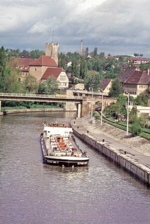 Schleusenkanal unterhalb der Staustufe Lauffen/Neckar