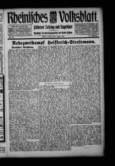 Rheinisches Volksblatt : Hildener Zeitung und Tageblatt : Hildener Rundschau