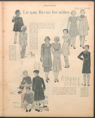 Lo que llevan los niños [Dibujos] : Para la mujer
