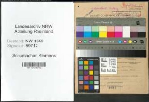 Entnazifizierung Klemens Schumacher , geb. 14.05.1882 (Notar)