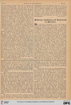 Wohnungs-Ausstattung und Kleidertracht im Mittelalter