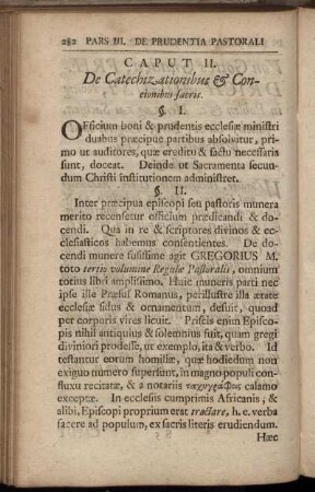 Caput II. De Catechizationibus [etc.] Concionibus sacris.