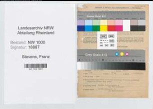 Entnazifizierung Franz Stevens, geb. 28.02.1910 (Metzger)