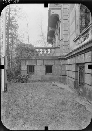 Dresden-Neustadt, Otto-Wagner-Straße (Georgenstraße) 6. Villa Eschebach (1900-1903; H. Thüme). Hauptschauseite von Südwest