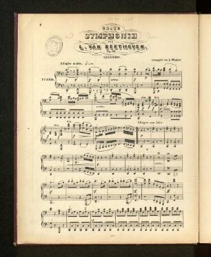 Erste Symphonie von L. van Beethoven.