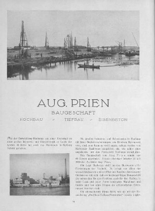 Aug. Prien Baugeschäft Hochbau Tiefbau Eisenbeton