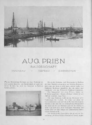 Aug. Prien Baugeschäft Hochbau Tiefbau Eisenbeton