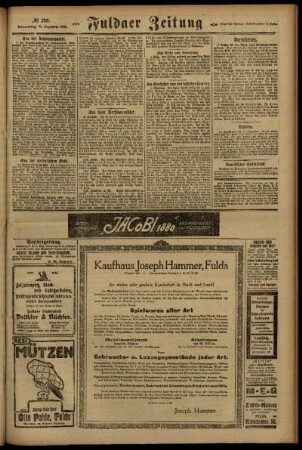 Zweite Ausgabe vom Donnerstag, den 15. Dezember 1921.