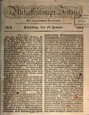 Aschaffenburger Zeitung : amtliches Organ der NSDAP und der Staats- und Gemeindebehörden. 1823