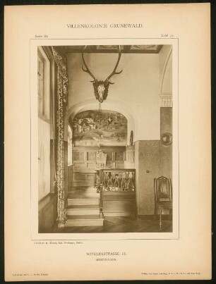 Villa Dotti, Berlin-Grunewald: Ansicht Speisezimmer (aus: Die Villenkolonie Grunewald, hrsg. von Egon Hessling, Berlin 1903)