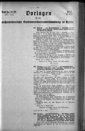 Anlage: Noch zu No. 28 (608-610), 12. August 1914