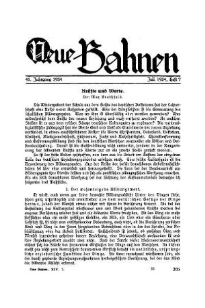 Kräfte und Werte