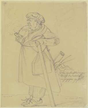 Karikatur des Malers Joseph Anton Koch