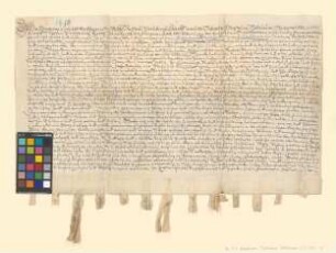 Altmärkische und prignitzsche Städte verschreiben sich Matthias' von Jagow Witwe über 600 Taler.
