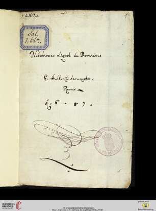 [Franz Karl Storer:] Notationes de breviario