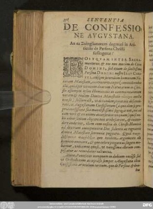 [Sententia Divi Lutheri.]