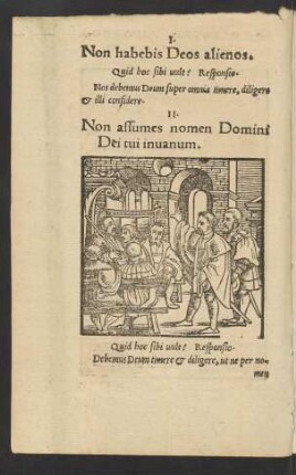 II. Non assumes nomen Domini Dei tui invanum.