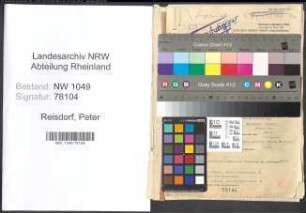 Entnazifizierung Peter Reisdorf , geb. 08.02.1901 (Verwaltungsangestellter)