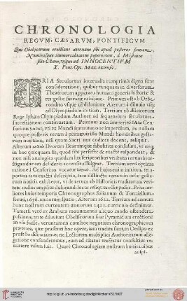 Chronologia Regum, Caesarvm, Pontificvm