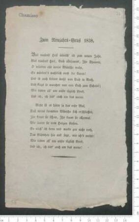 "Zum Neujahrs-Gruß 1838"