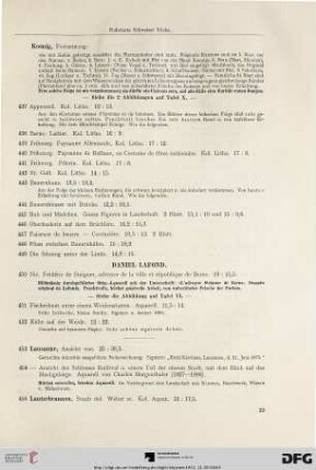 Kolorierte schweizer Stiche; Aquarelle, Handzeichnungen, Umriss-Radierungen und Lithographien [Fortsetzung] (Nr. 437-551)