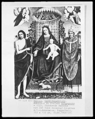 Thronende Maria mit Kind und zwei Heiligen