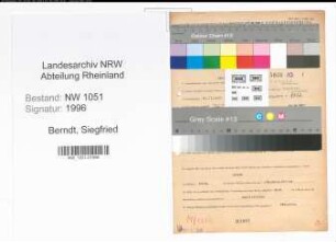 Entnazifizierung Siegfried Berndt , geb. 21.02.1897 (Angestellter)