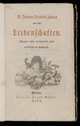 D Johann Friedrich Zückert von den Leidenschaften