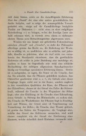 Zur Causalitäts-Frage