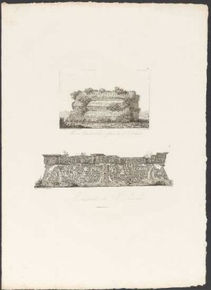 Illustration 8: Masse détachée de la Pyramide de Cholula / Illustration 9: Monument de Xochicalco