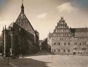 Freiberg. Dom : Freiberg. Dom und Thürmerei. Blick vom Untermarkt