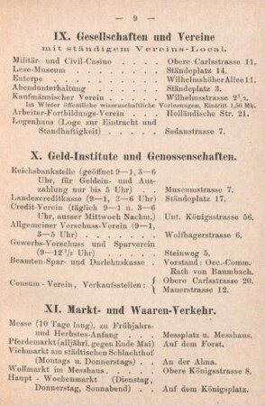 X. Geld-Institute und Genossenschaften.
