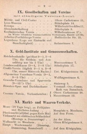 X. Geld-Institute und Genossenschaften.