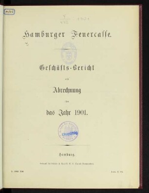 1901: Geschäftsbericht und Abrechnung : über das Jahr ...